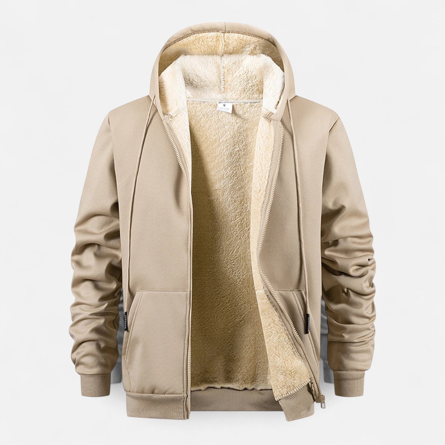 Ancient World | Men's Zip-Up Hoodie Jacket Lined with Fleece