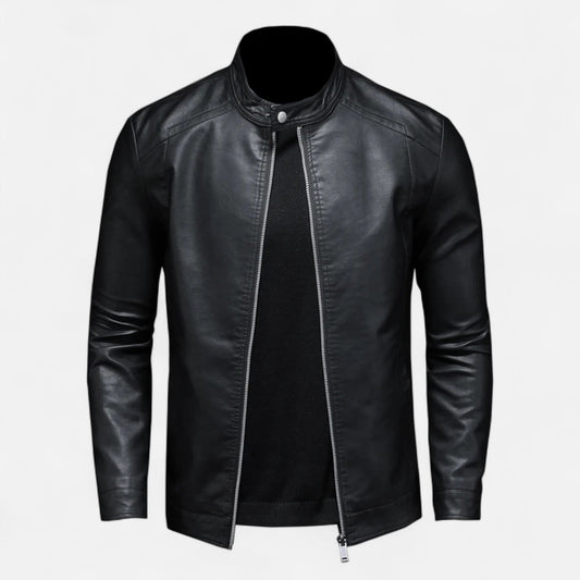 Ancient World | Men's Slim Fit Biker Leather Jacket