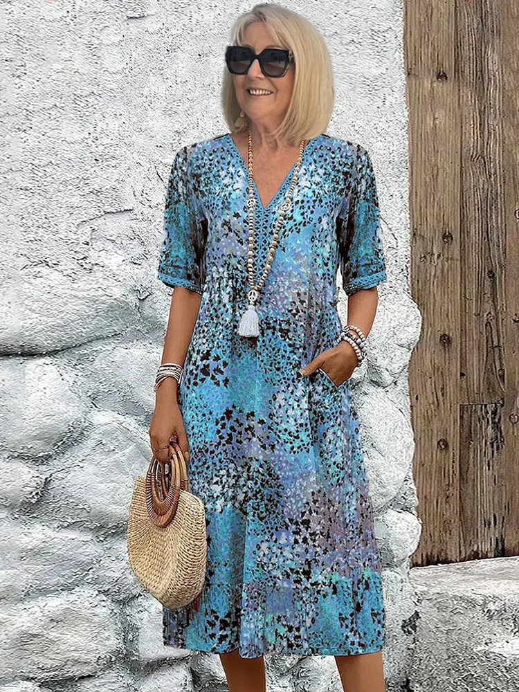 Vibrant Knee Length Party Dress