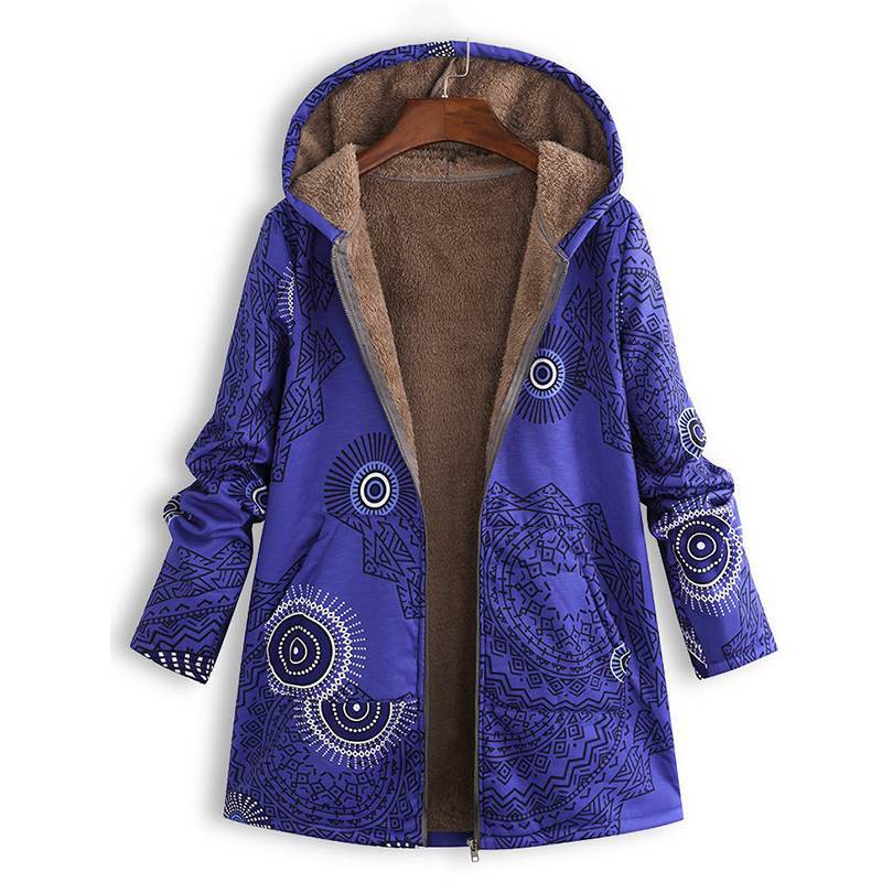 Warm Women's Spring Parka with Hood and Pockets