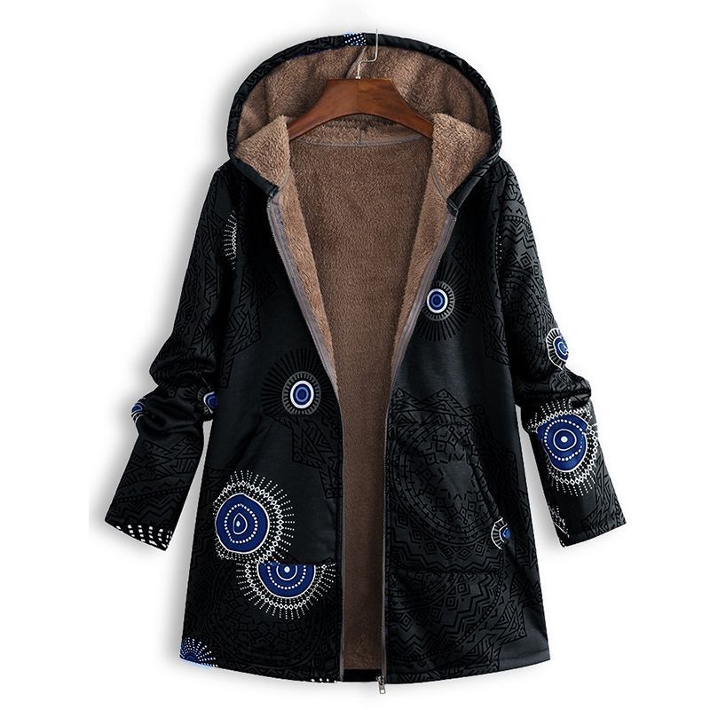 Warm Women's Spring Parka with Hood and Pockets