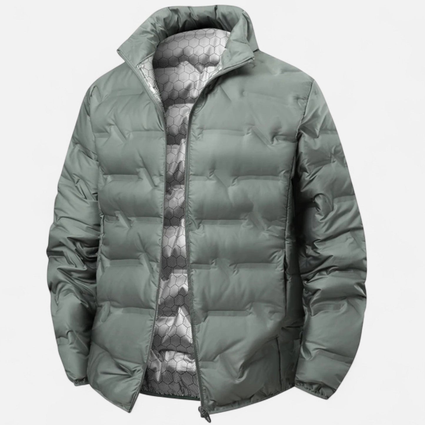 Ancient World | Men's Winter Puffer Jacket with Stand-up Collar
