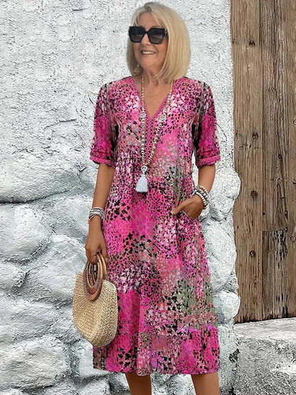 Vibrant Knee Length Party Dress