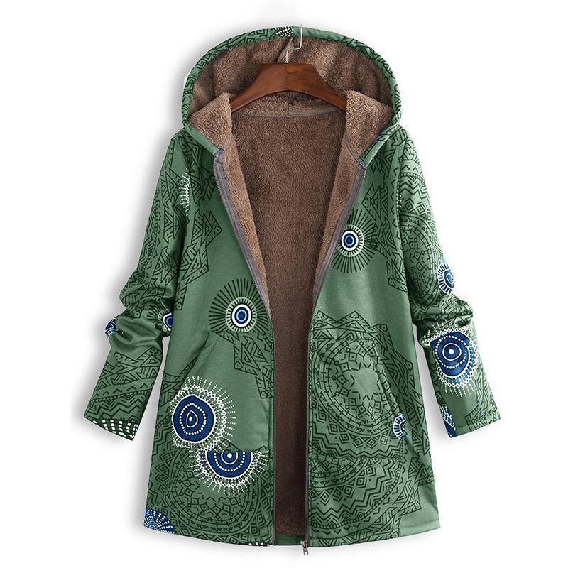 Warm Women's Spring Parka with Hood and Pockets