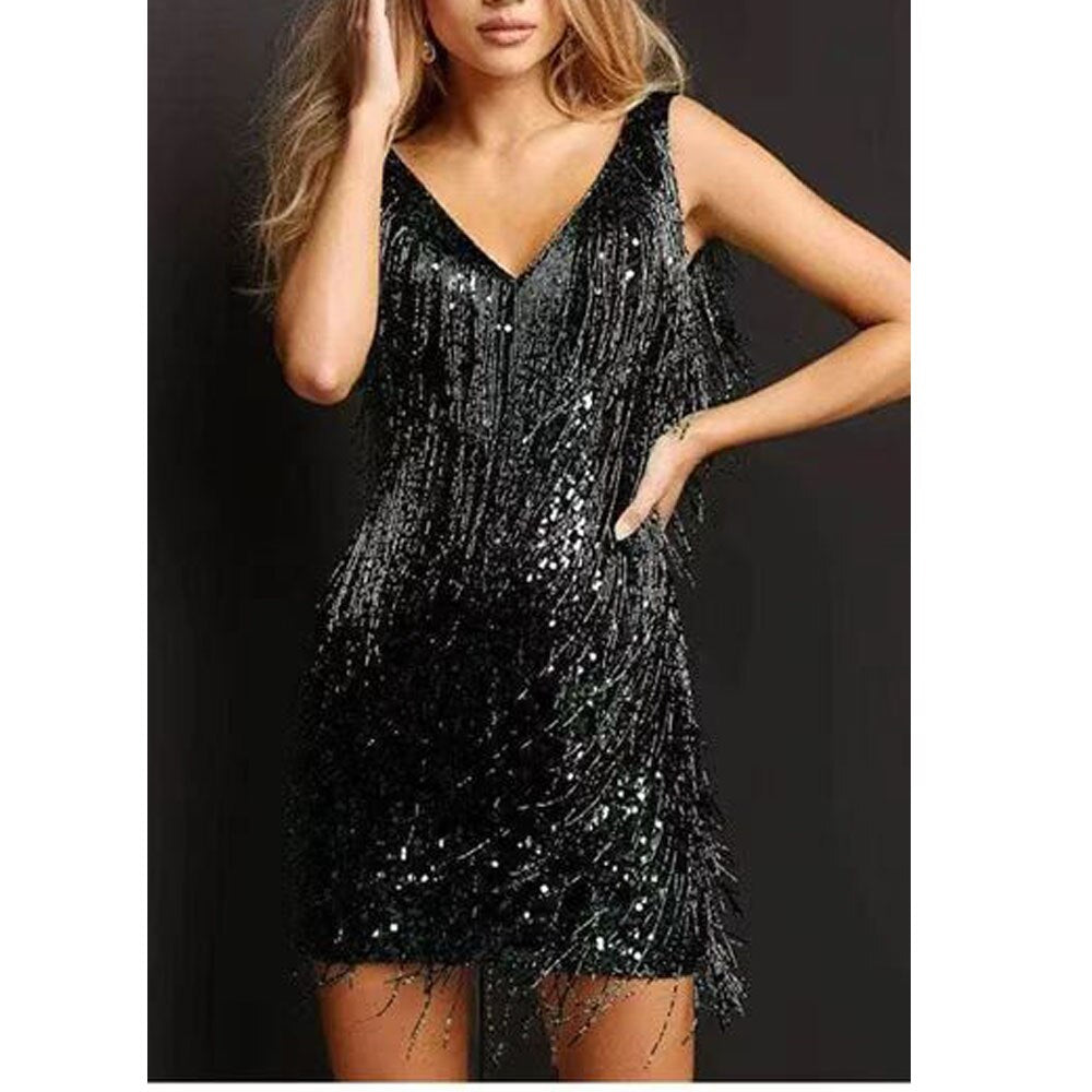 Women's Fringe Party Dress | Mini