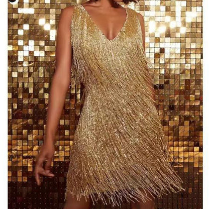 Women's Fringe Party Dress | Mini