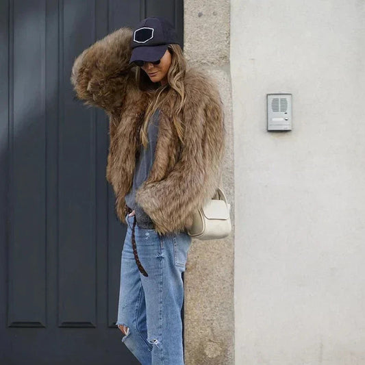 Alix | Oversized Coat with Long Fur — Chic Look & Daily Relaxation