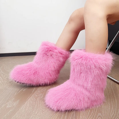 Velmora | Women’s Warm Ankle Slip-On Boots