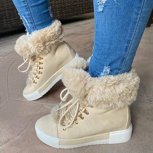 ARLA™ | Women’s Plush Snow Boots – Warm Flat Ankle