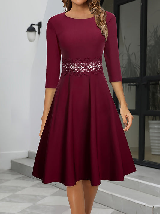 Aliénor | Elegant Midi Evening Dress – Chic and Refined Style