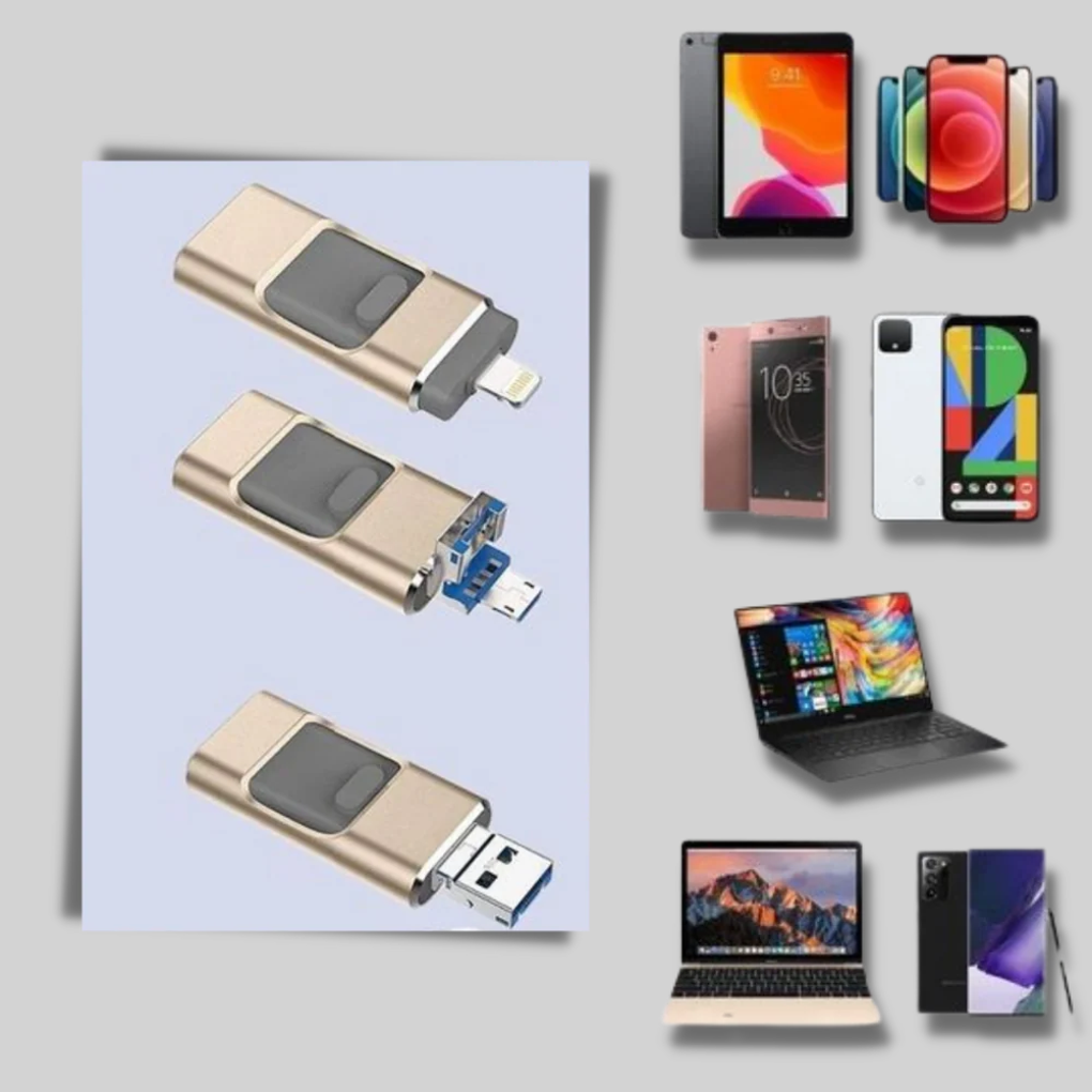 Versatile 4-in-1 USB Memory Stick