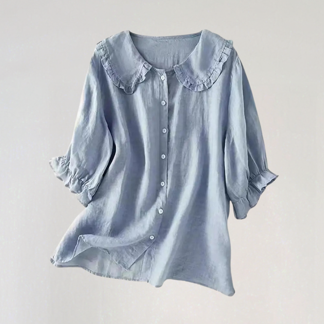 Yunaïa | Elegant Shirt – Ruffled Collar and Romantic Spirit