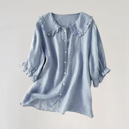 Yunaïa | Elegant Shirt – Ruffled Collar and Romantic Spirit