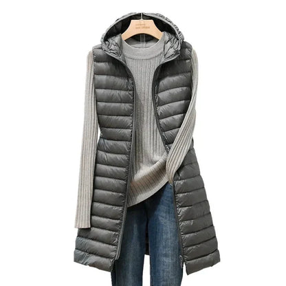 Women's cotton hooded Gera down vest
