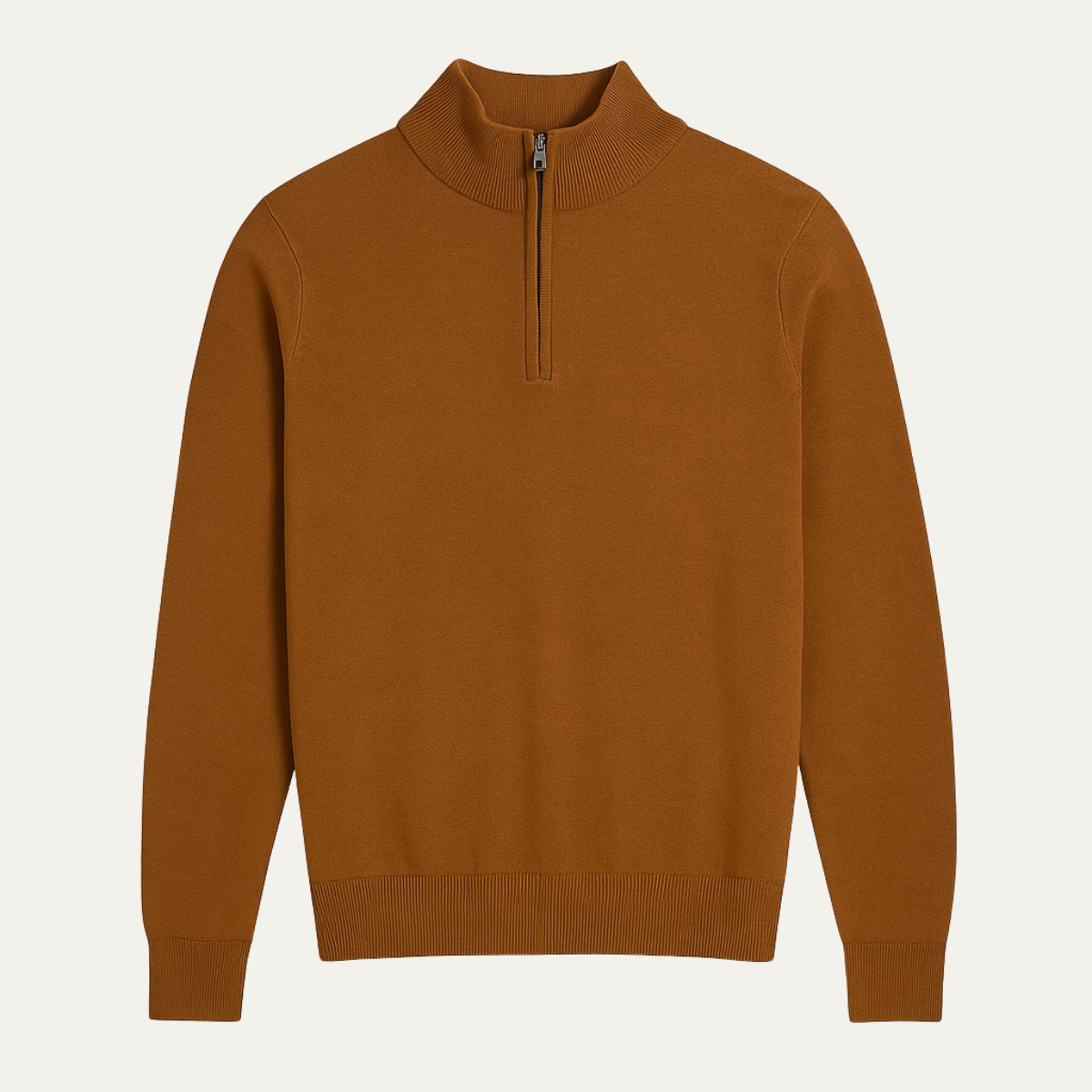 Warm Quarter Zip Knitted Men's Sweater - Nocini