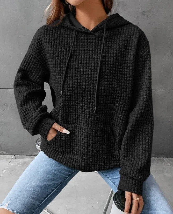 Women's hoodie with hood and kangaroo pocket