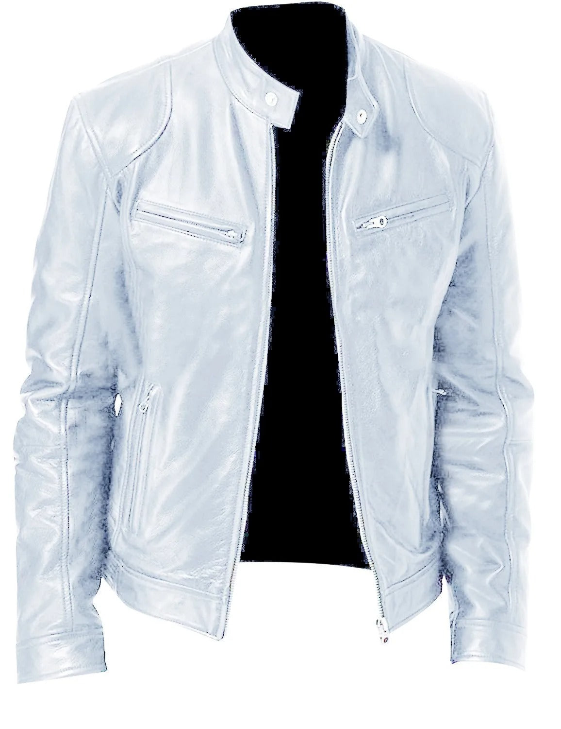 Brodie jacket in PU leather with stand-up collar
