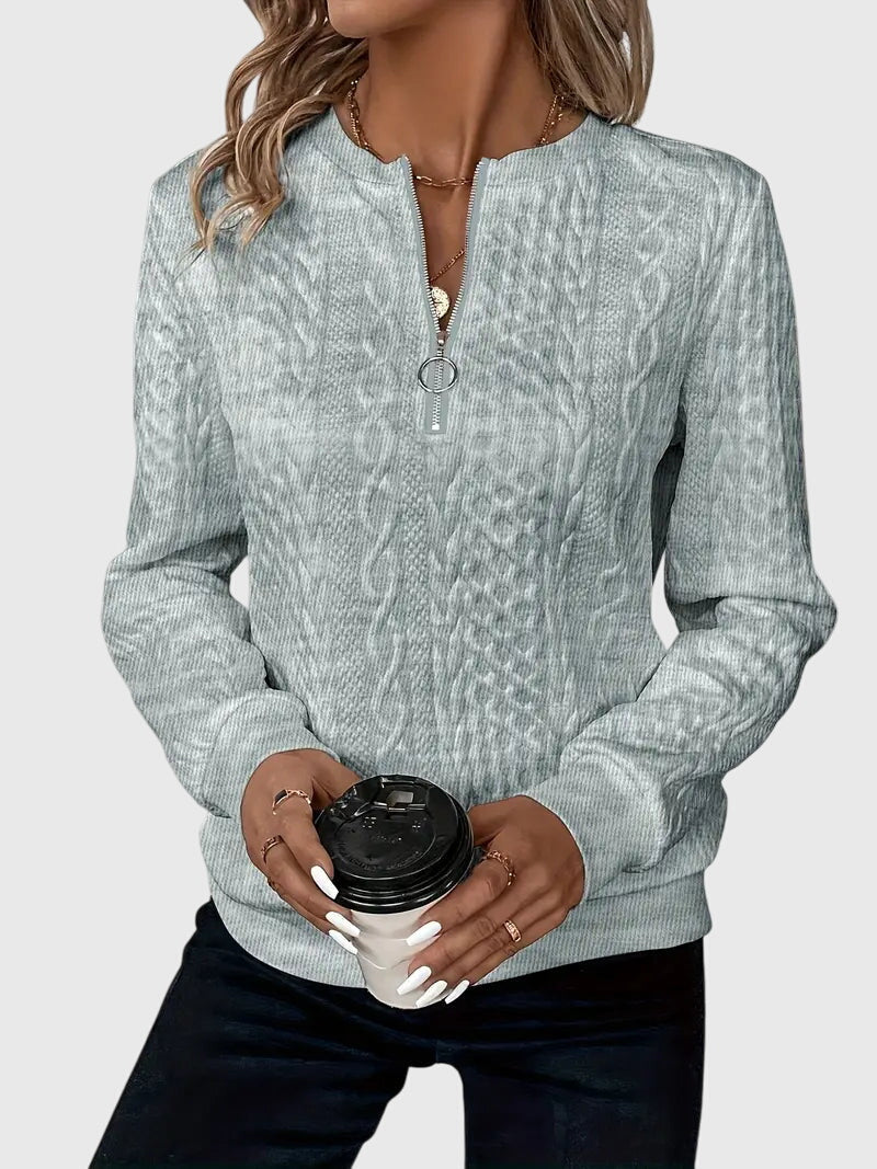 Warm Zip Up Knitted Sweater
