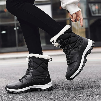 VELA™ | Women’s Winter Ankle Boots – Warm Lace-Up