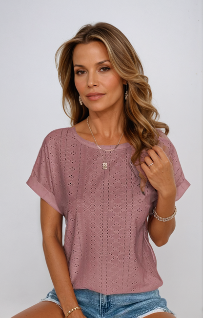 Women's Lace Trim Blouse