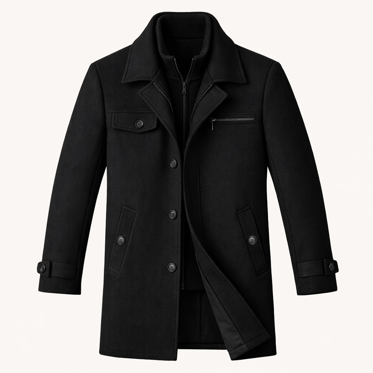 Warm Water Resistant Men's Zip Jacket - Nocini