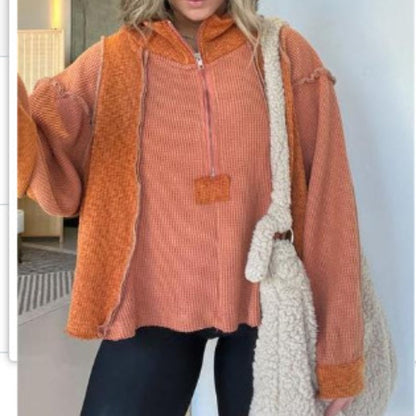 Women's sweater with irregular hem for autumn and winter