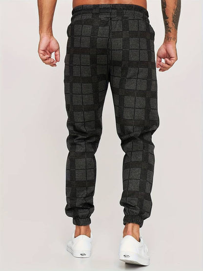 Casual Checked Slim Fit Mens Jogging Pants