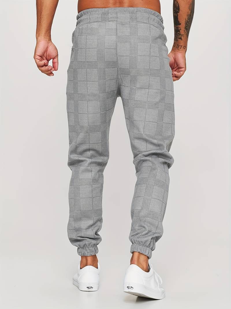 Casual Checked Slim Fit Mens Jogging Pants
