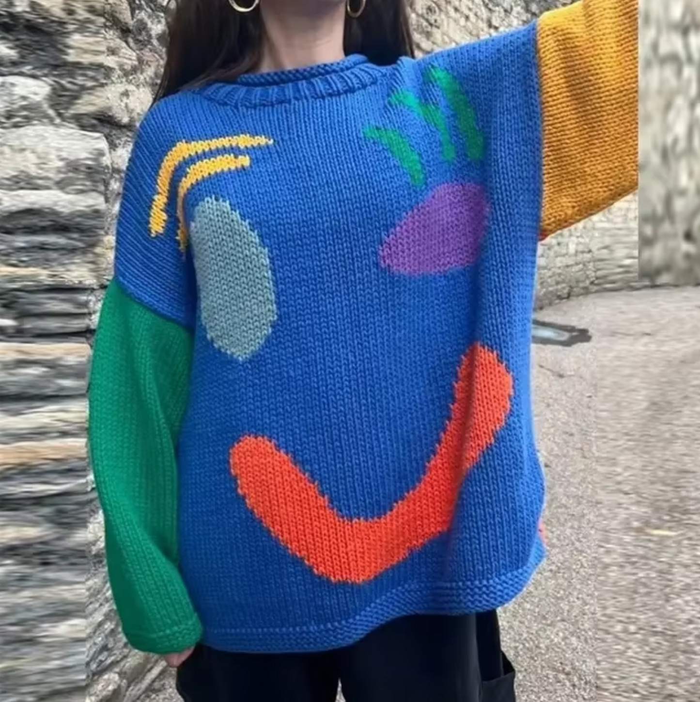 Vicky | Oversized Cotton Knit Sweater for Women