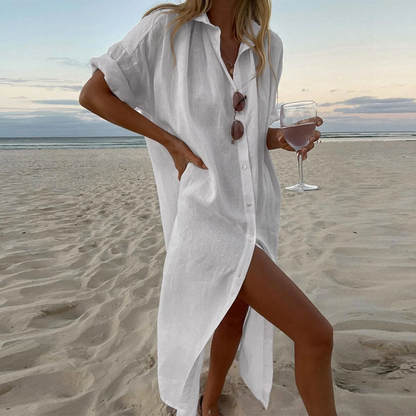 Charline | Elegant Shirt Dress With Slits – Refined And Modern Style