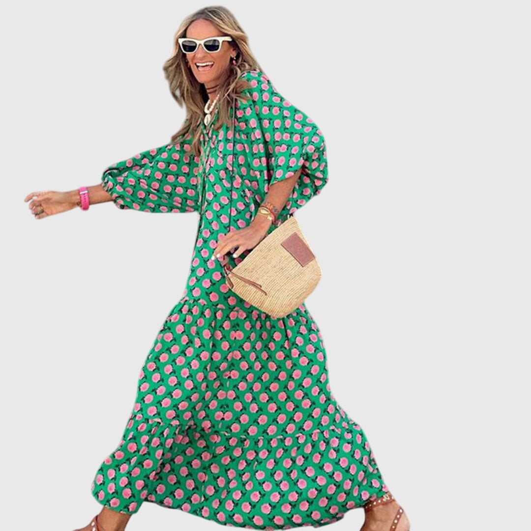 Bohemian Long Flowy Dress - Olytrend