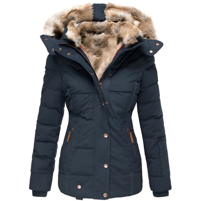 Women's Winter Puffer Jacket | Hood Slim Fit
