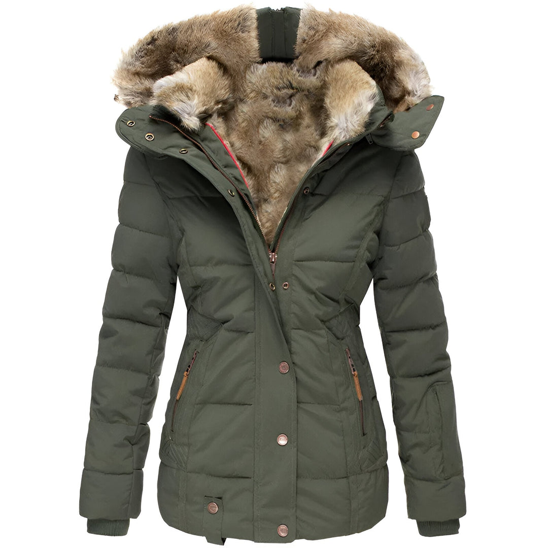 Women's Winter Puffer Jacket | Hood Slim Fit