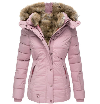 Women's Winter Puffer Jacket | Hood Slim Fit