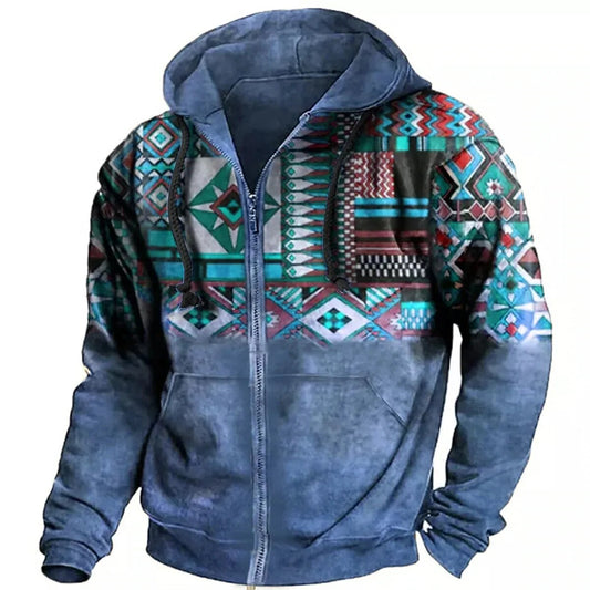 Winter jacket for men | Hoodie with zipper | Unique design and casual comfort