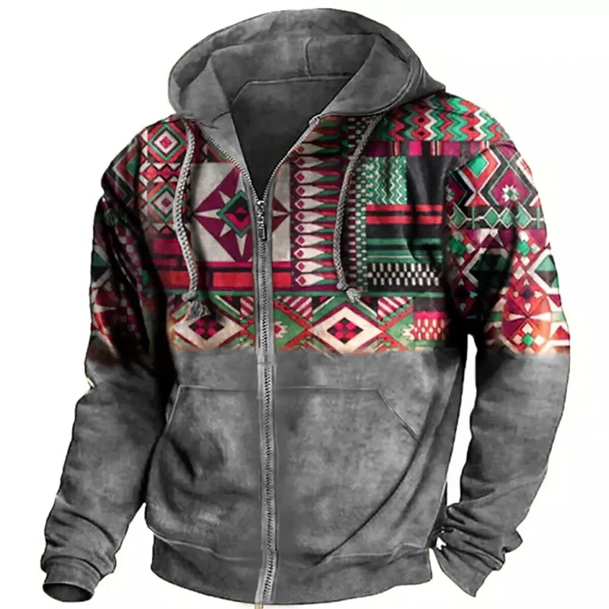 Winter jacket for men | Hoodie with zipper | Unique design and casual comfort