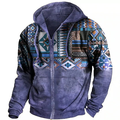 Winter jacket for men | Hoodie with zipper | Unique design and casual comfort