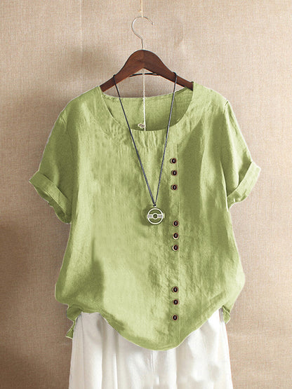 Vera | Simple round neck T-shirt with short sleeves
