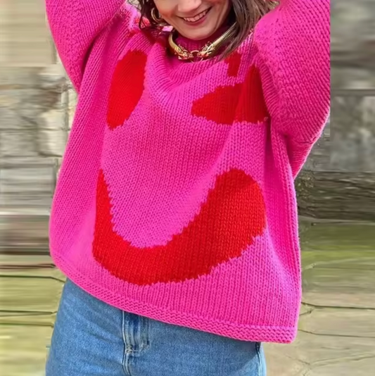 Vicky | Oversized Cotton Knit Sweater for Women