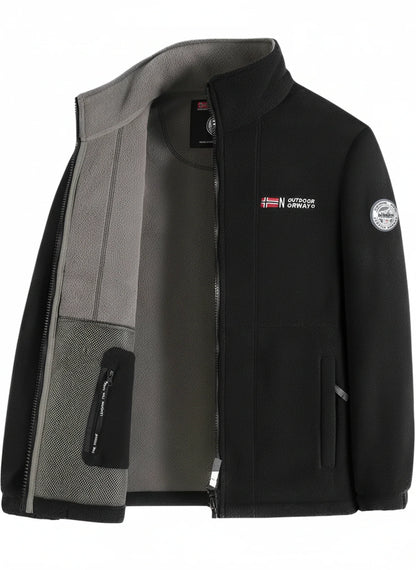 Warm Waterproof Men's Fleece Zip Jacket
