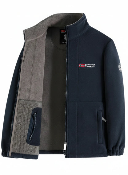 Warm Waterproof Men's Fleece Zip Jacket - Olytrend