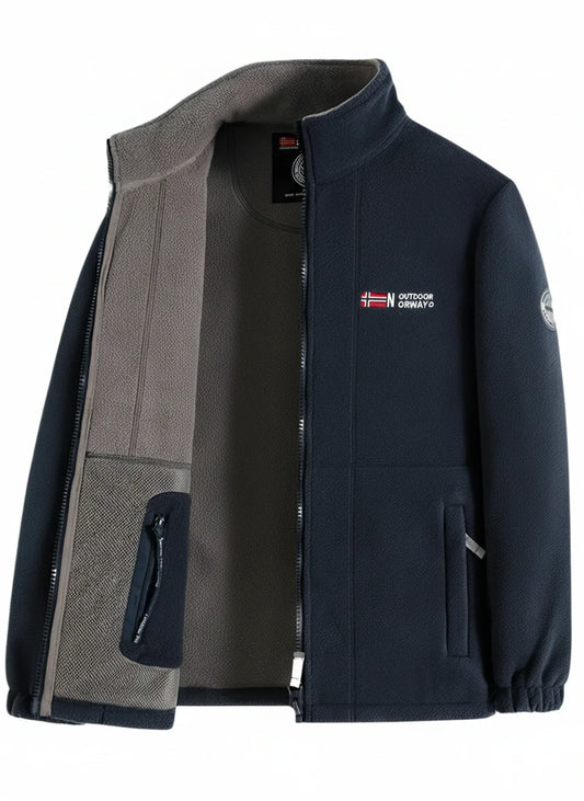 Warm Waterproof Men's Fleece Zip Jacket - Olytrend