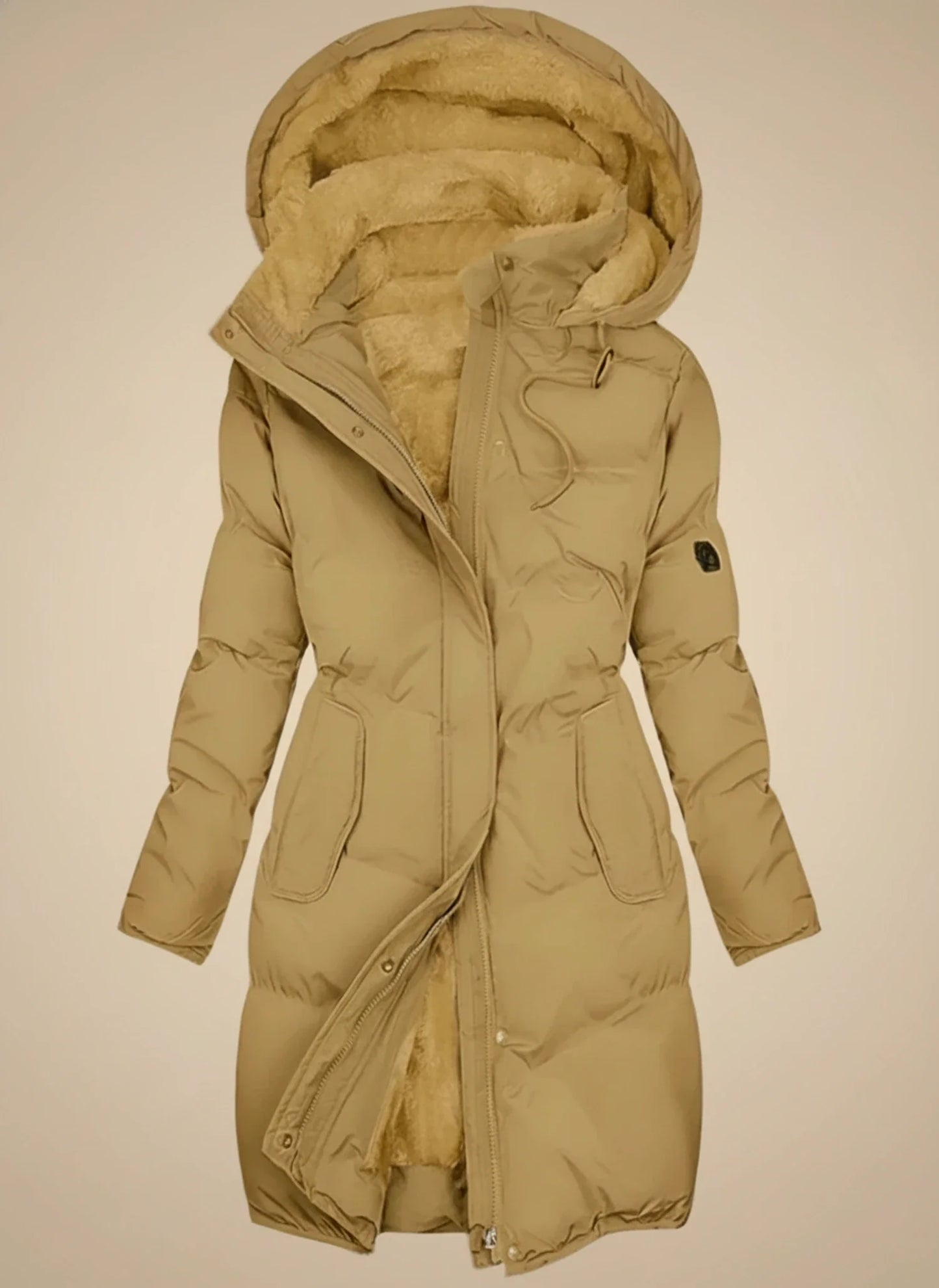 Warm Faux Fur Padded Winter Coat for Women