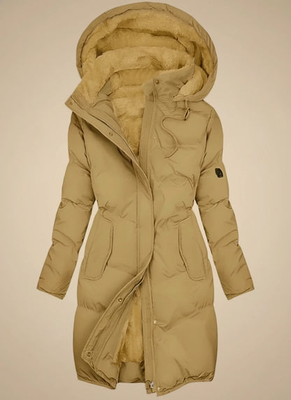 Warm Faux Fur Padded Winter Coat for Women