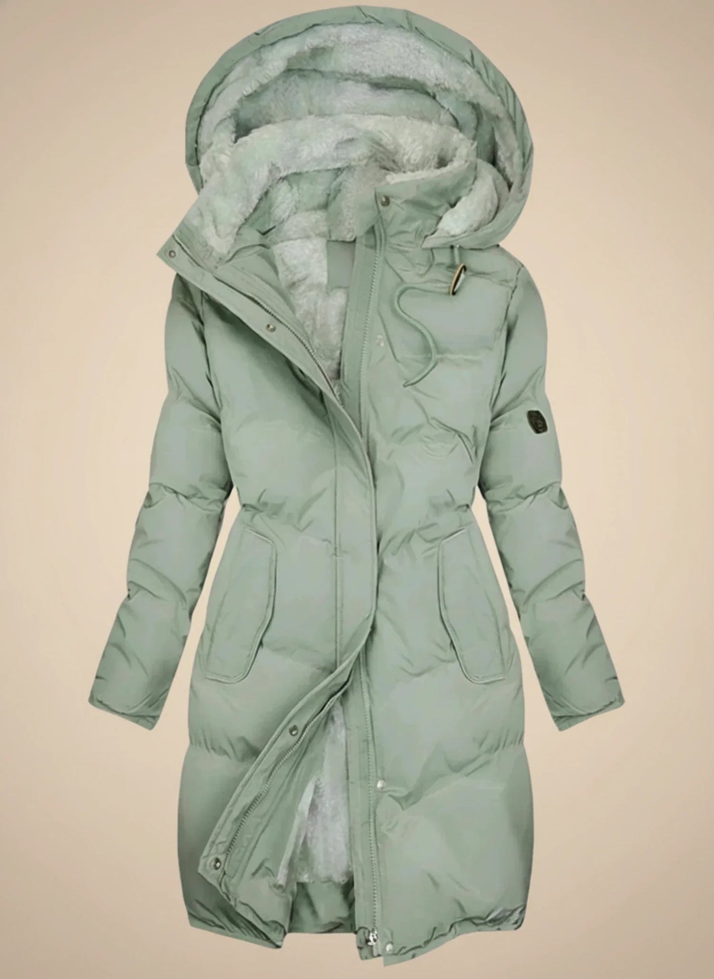 Warm Faux Fur Padded Winter Coat for Women - Olytrend