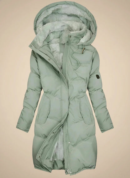Warm Faux Fur Padded Winter Coat for Women - Olytrend