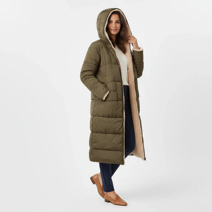 Warm Women's Parka Coat with Hood
