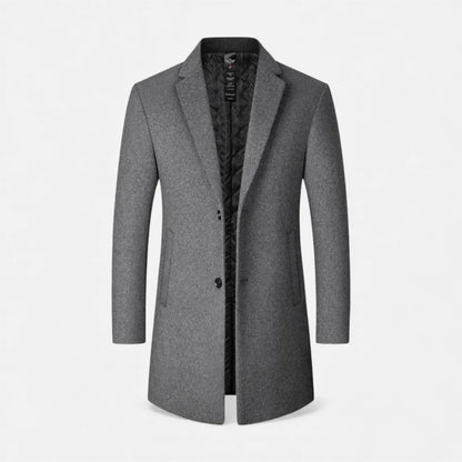 Ancient World | Long Men's Trench Coat in Wool Blend