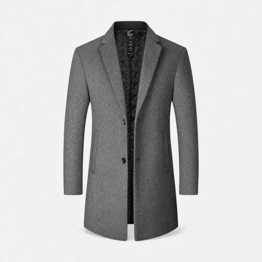 Ancient World | Long Men's Trench Coat in Wool Blend