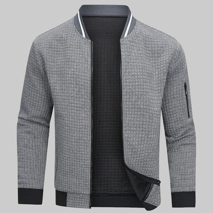 Casual Men's Zip Up Knit Sweater